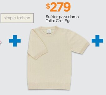 Chedraui simple fashion Suéter para dama Talla: Ch - Eg oferta