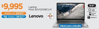 Chedraui Lenovo Laptop Mod. 82VG00BCLM oferta