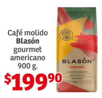 Mega Soriana Café molido Blasón gourmet americano 900 g. oferta