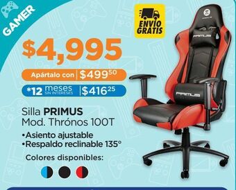 Silla primus thrónos 100t