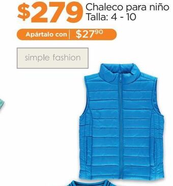 Chedraui Chaleco para niño simple fashion oferta