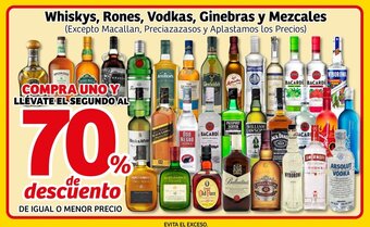 Whiskys, Rones, Vodkas, Ginebras y Mezcales