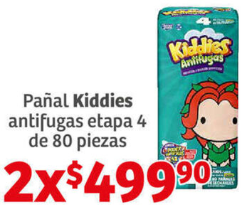 Kiddies Pañal antifugas etapa 5 de 80 piezas