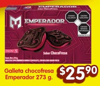 Soriana Súper Galleta chocofresa Emperador 273g. oferta