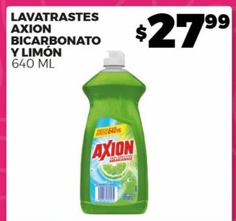 Lavatrastes axion bicarbonato y limon 640ml