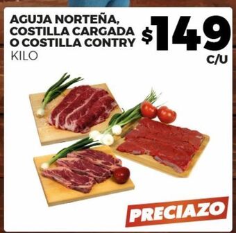 Merco Aguja norteña, costilla cargada o costilla country kilo oferta