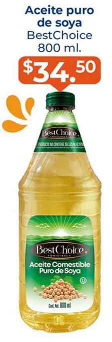 Tiendas Neto Aceite puro de soya best choice 800ml oferta