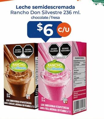 Tiendas Neto Leche semidescremada rancho don silvestre 236ml chocolate/fresa oferta