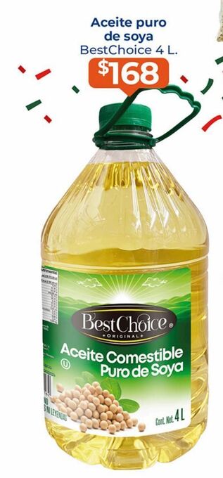Aceite puro de soya best choice 4l