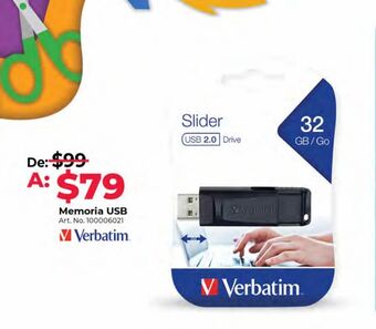 Office Depot Memoria usb verbatim oferta
