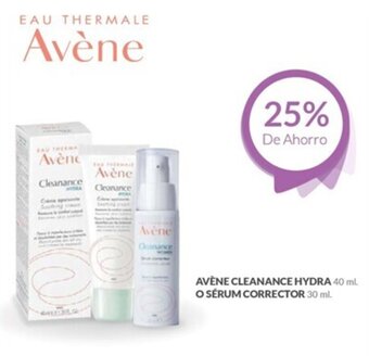 Farmacias Guadalajara AVÈNE CLEANANCE HYDRA 40 ml. O SÉRUM CORRECTOR 30 ml oferta