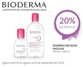 Farmacias Guadalajara SENSIBIO H20 AGUA MICELAR 100ml o 500ml oferta