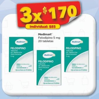 Bodega Aurrerá Medimart Felodipino 5 mg oferta