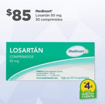 Bodega Aurrerá Medimart osartán 50 mg oferta