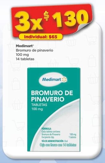 Bodega Aurrerá Medimart Bromuro de pinaverio 100 mg oferta
