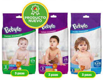 Bodega Aurrerá Bebyto Pañales 3 pzas oferta