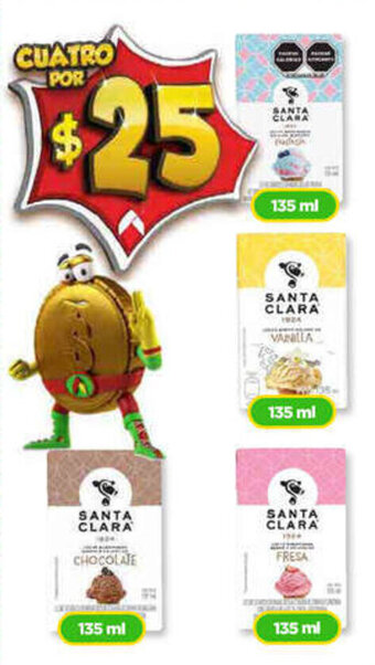 Bodega Aurrerá SANTA CLARA Vanilla/Chocolate/Fresa 135ml oferta