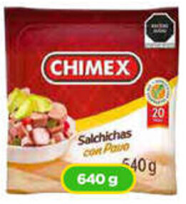 Bodega Aurrerá CHIMEX Salchichas con Pavo 640g oferta