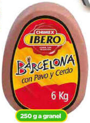 Bodega Aurrerá Chimex Ibero Barcelona con Pavo y Cerdo 250g oferta