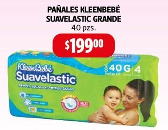 Farmacias Guadalajara PAÑALES KLEENBEBÉ SUAVELASTIC GRANDE 40 pzs oferta