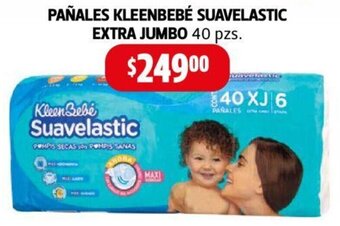 Farmacias Guadalajara PAÑALES KLEENBEBÉ SUAVELASTIC EXTRA JUMBO 40 pzs oferta