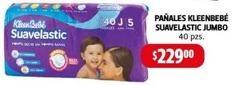 Farmacias Guadalajara PAÑALES KLEENBEBÉ SUAVELASTIC JUMBO 40 pzs oferta