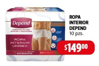Farmacias Guadalajara ROPA INTERIOR DEPEND 10 pzs oferta
