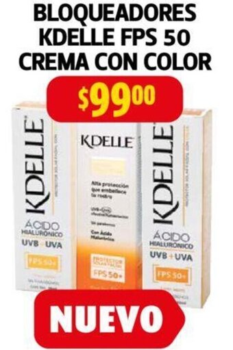 Farmacias Guadalajara BLOQUEADORES KDELLE FPS 50 CREMA CON COLOR oferta