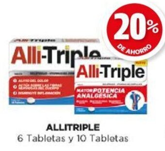 Farmacias Guadalajara ALLITRIPLE 6 Tabletas y 10 Tabletas oferta