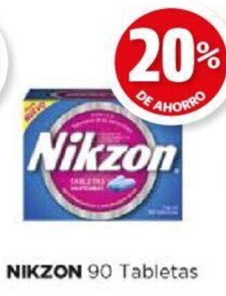Farmacias Guadalajara NIKZON 90 Tabletas oferta