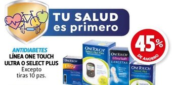 ANTIDIABETES LÍNEA ONE TOUCH ULTRA O SELECT PLUS