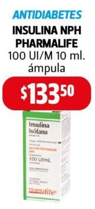 Farmacias Guadalajara INSULINA NPH PHARMALIFE oferta