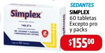 Farmacias Guadalajara SIMPLEX 60 tabletas oferta