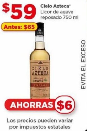 Cielo Azteca Licor de agave reposado 750 ml