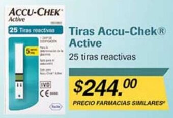 Farmacias Similares Tiras Accu-Chek Active 25 tiras reactivas oferta