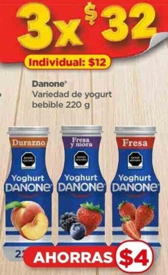 Danone Variedad de yogurt bebible 3x220 g
