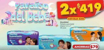 Bodega Aurrerá KleenBebé Pañales para bebé etapas 5, 6 y 7 40 pzas oferta