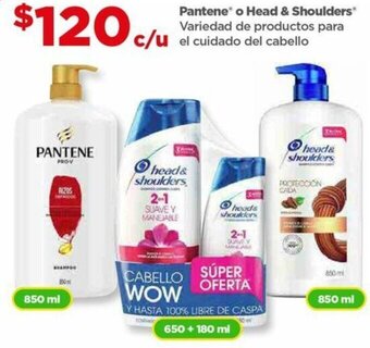 Bodega Aurrerá Pantene o Head & Shoulders Variedad 850ml oferta