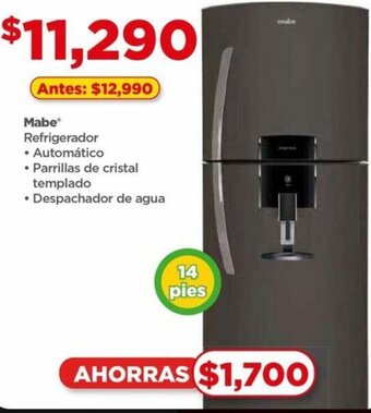 Bodega Aurrerá Mabe Refrigerador oferta