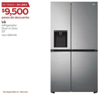 Costco LG refrigerador Door in Door 22' oferta