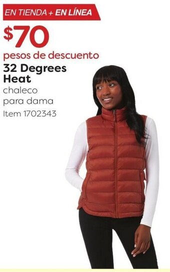 Costco 32 Degrees Heat chaleco para dama oferta