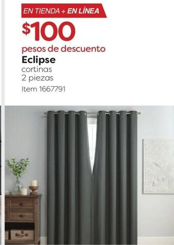 Costco Eclipse cortinas 2 piezas oferta