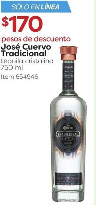 José Cuervo Tradicional tequila cristalino 750 ml