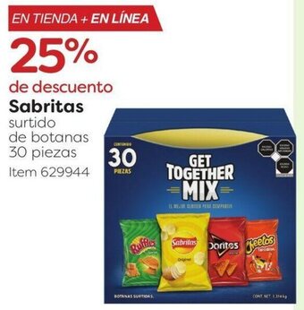 Sabritas surtido 30 piezas