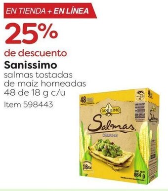 Costco Sanissimo salmas tostada 48 de 18 g c/u oferta