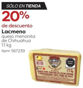 Lacmeno queso menonita de Chihuahua 1.1 kg