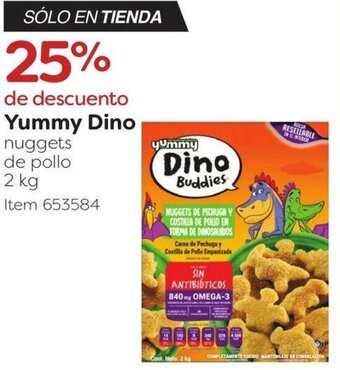 Costco Yummy Dino nuggets de pollo 2kg oferta