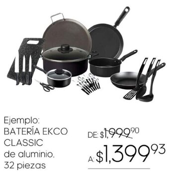 Woolworth BATERÍA EKCO CLASSIC de aluminio 32 piezas oferta