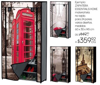 ZAPATERA ESSENTIALS HOME 60 X 30 X 145CM