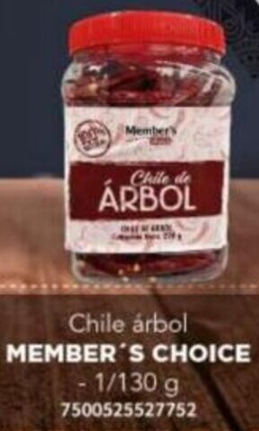 Chile árbol MEMBER'S CHOICE 130g